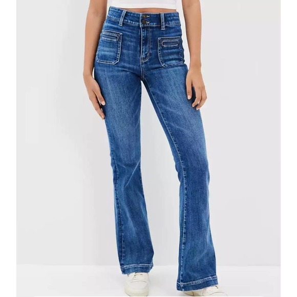 American Eagle Outfitters Jeans American Eagle Super Hirise Coastal Cowgirl Western Flare
